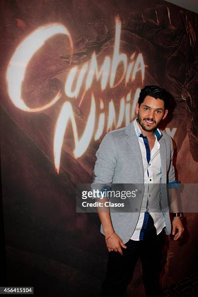 Ricardo Abarca poses for pictures during a press Conference by the cast of FOX series Cumbia Ninja at W Hotel on September 29, 2014 in Mexico City,...