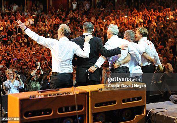 Spandau Ballet perform live at the World Premiere of "Soul Boys Of The Western World" at Royal Albert Hall on September 30, 2014 in London, England.