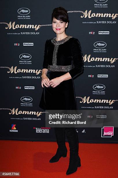 Actress Anne Dorval attends the 'Mommy' Paris premiere at MK2 Bibliotheque on September 30, 2014 in Paris, France.