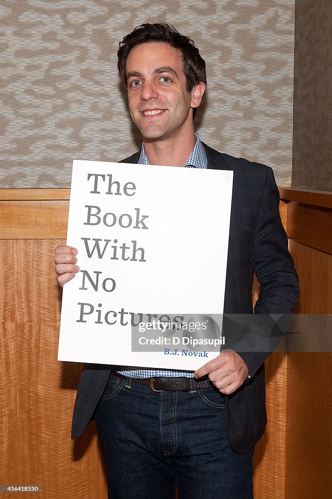 B.J. Novak Signs Copies Of His Book "The Book With No Pictures"