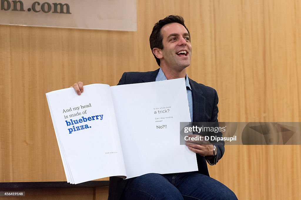 B.J. Novak Signs Copies Of His Book "The Book With No Pictures"