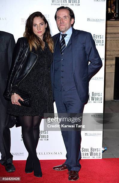 Jessica Parker and Ben Miller attend the World Premiere of "Soul Boys Of The Western World" at Royal Albert Hall on September 30, 2014 in London,...