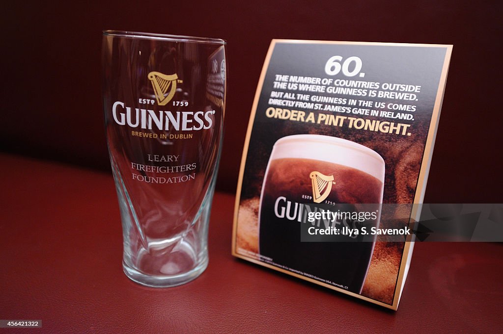 Guinness Raises A Glass In Honor Of The Leary Firefighters Foundation During A Special Event