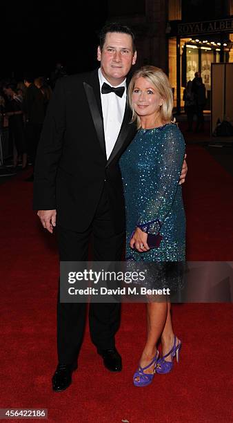Tony Hadley and Alison Evers attend the World Premiere of "Soul Boys Of The Western World" at Royal Albert Hall on September 30, 2014 in London,...