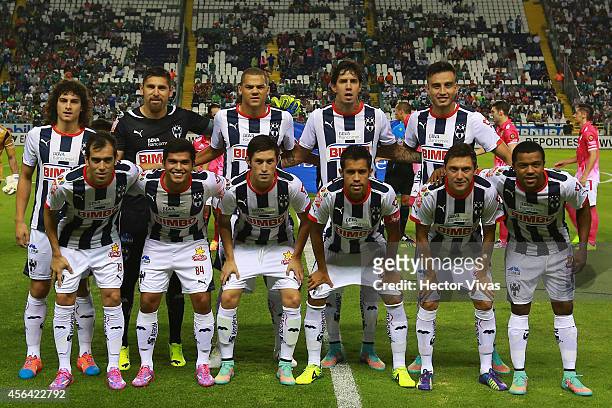 Team of Monterrey pose for a photo prior to a match between Leon and Monterrey as part of 11th round Apertura 2014 Liga MX at Leon Stadium on...
