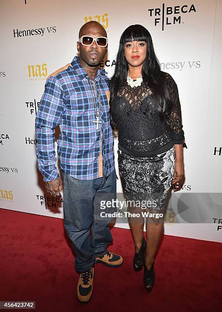 Treach Criss and Cicely Evans attend "Nas: Time Is Illmatic" New York Premiere at Museum of Modern Art on September 30, 2014 in New York City.