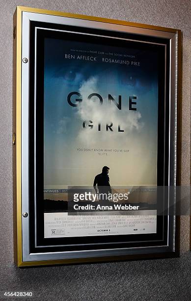 General view of atmosphere as seen during an official Academy members screening of "Gone Girl" hosted by The Academy of Motion Picture Arts and...
