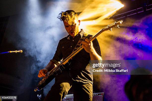 Mike Kerr of Royal Blood performs at The Masonic Auditorium on September 30, 2014 in San Francisco, California.