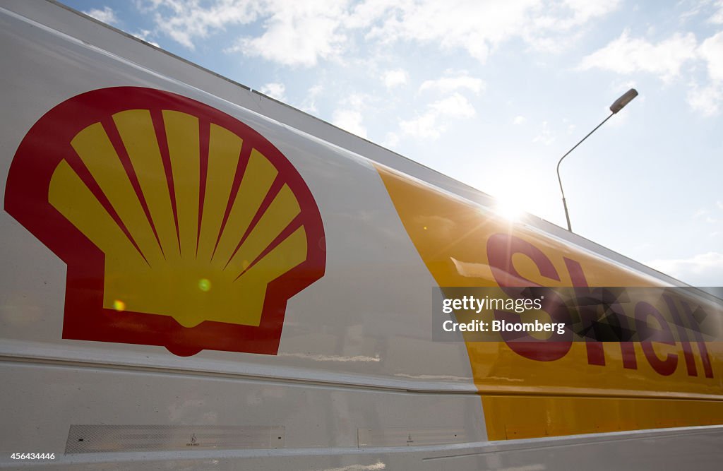 Royal Dutch Shell Plc Launch New Fuel Tanker At Shell Gas Station