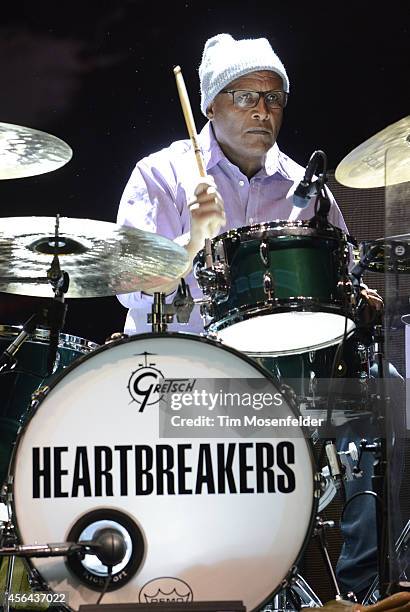 Steve Ferrone of Tom Petty and the Heartbreakers performs in support of the band's "Hypnotic Eye" release at Red Rocks Amphitheatre on September 30,...