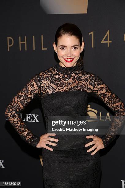 Dancer/journalist Eloisa Knife Maturen attends Los Angeles Philharmonic's Walt Disney Concert Hall Opening Night Gala on September 30, 2014 in Los...