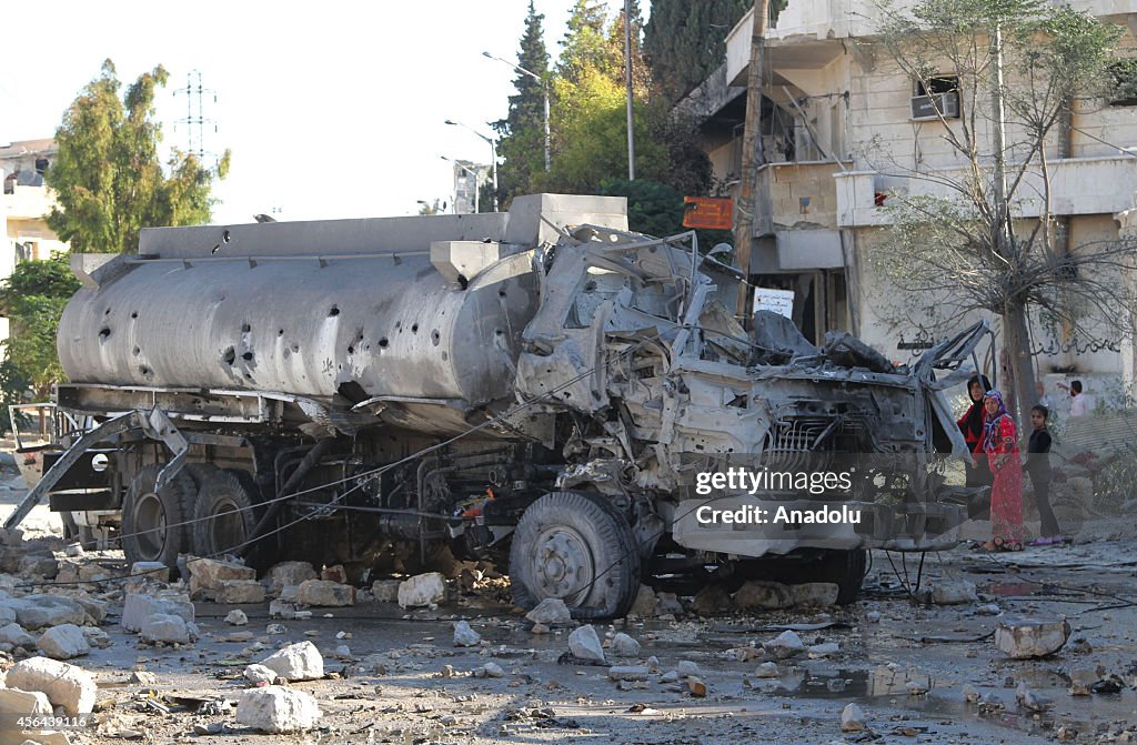 Barrel bomb attack in Aleppo