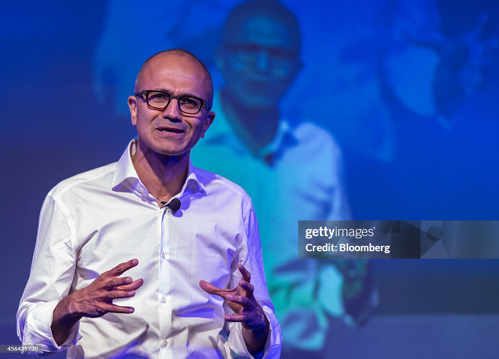 Microsoft Corp Chief Executive Officer Satya NadellaSpeaks At Company Event