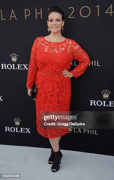 Actress Meredith Salenger arrives at The Los Angeles Philharmonic Opening Night Concert And Gala at Walt Disney Concert Hall on September 30, 2014 in...