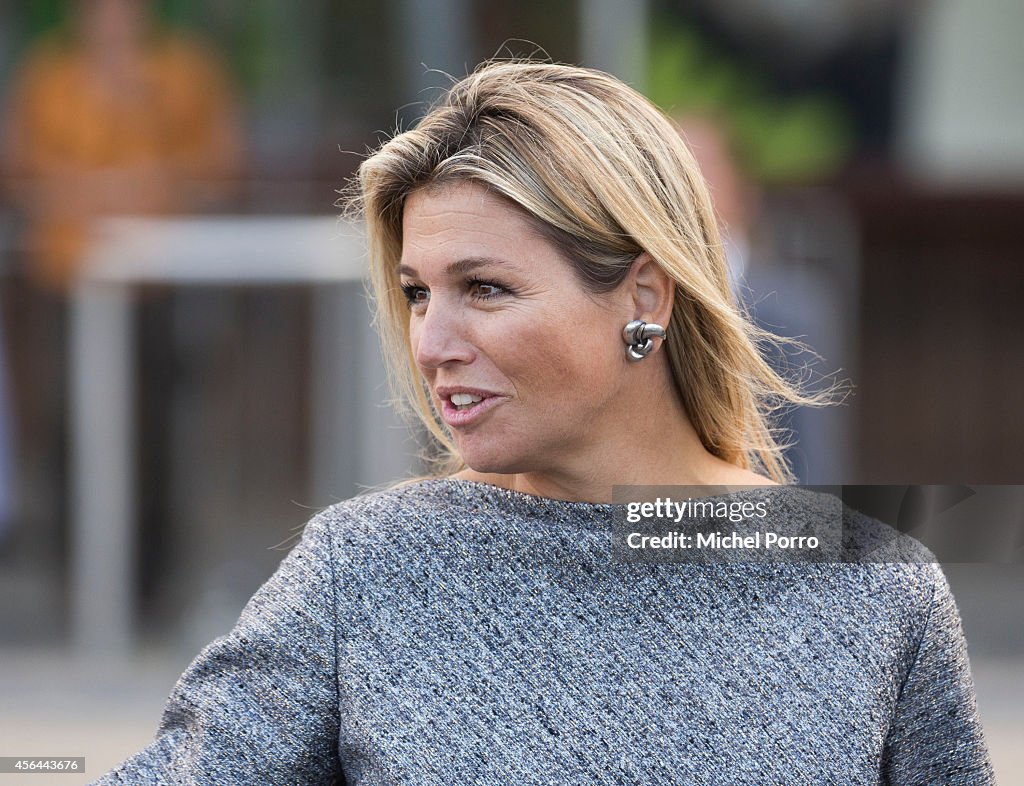 Queen Maxima Of The Netherlands Attends Money Wise Platform Seminar