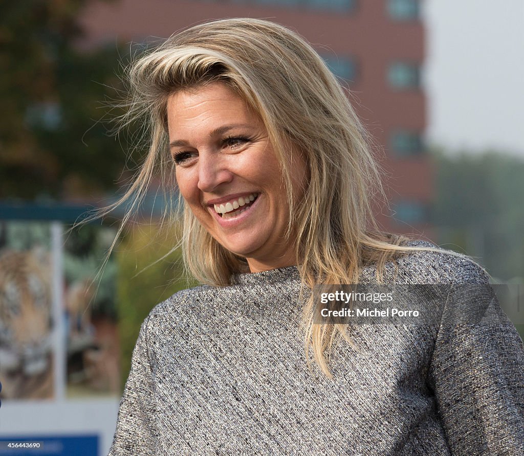 Queen Maxima Of The Netherlands Attends Money Wise Platform Seminar