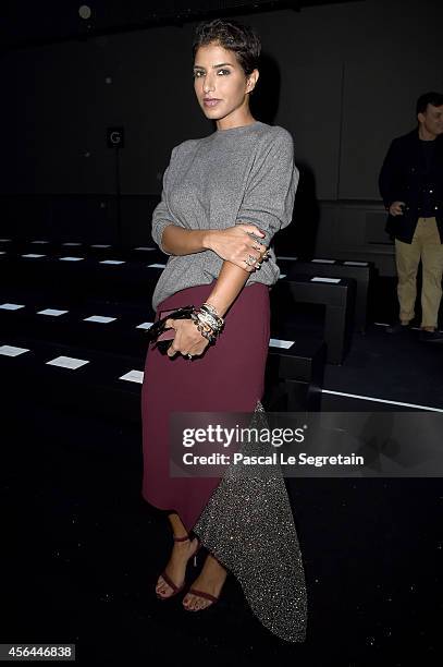Princess Deena Aljuhani Abdulaziz attend the Moncler Gamme Rouge show as part of the Paris Fashion Week Womenswear Spring/Summer 2015 on October 1,...
