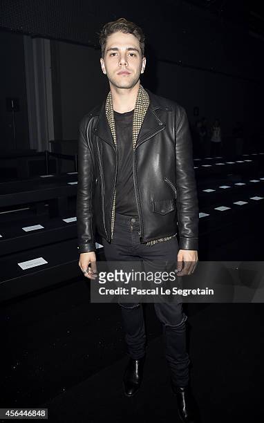 Xavier Dolan attends the Moncler Gamme Rouge show as part of the Paris Fashion Week Womenswear Spring/Summer 2015 on October 1, 2014 in Paris, France.