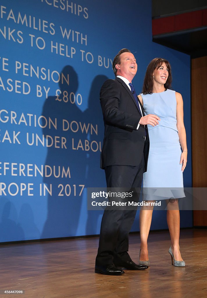 Prime Minister David Cameron Delivers His Keynote Speech At The Conservative Party Conference