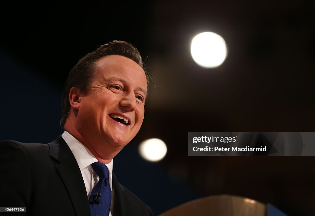 Prime Minister David Cameron Delivers His Keynote Speech At The Conservative Party Conference