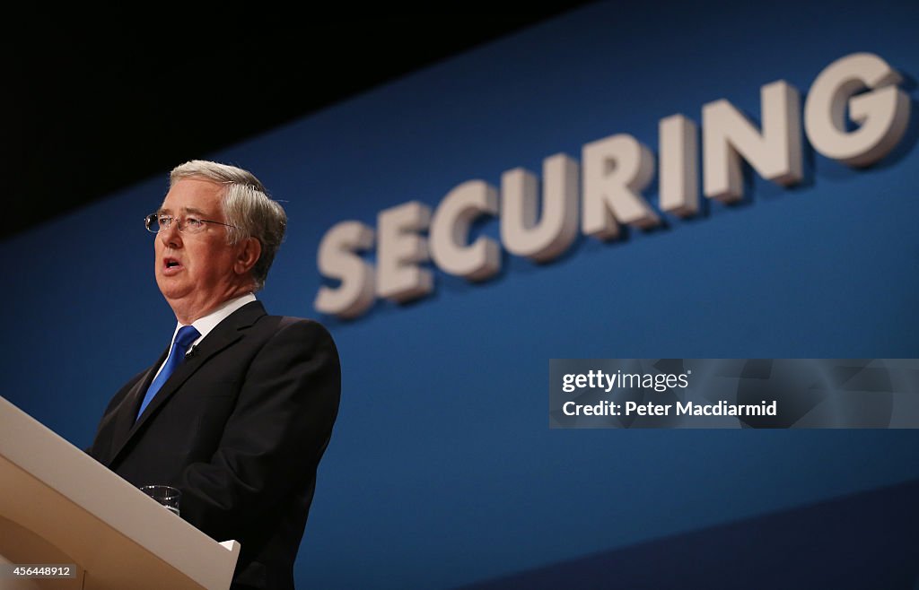 Prime Minister David Cameron Delivers His Keynote Speech At The Conservative Party Conference