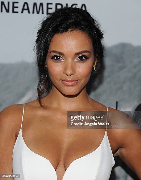 Actress Jessica Lucas attends the Film Independent Screening of 'Gracepoint' at Bing Theatre at LACMA on September 30, 2014 in Los Angeles,...