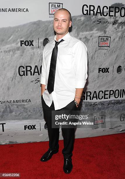 Actor Stephen Louis Grush attends the Film Independent Screening of 'Gracepoint' at Bing Theatre at LACMA on September 30, 2014 in Los Angeles,...