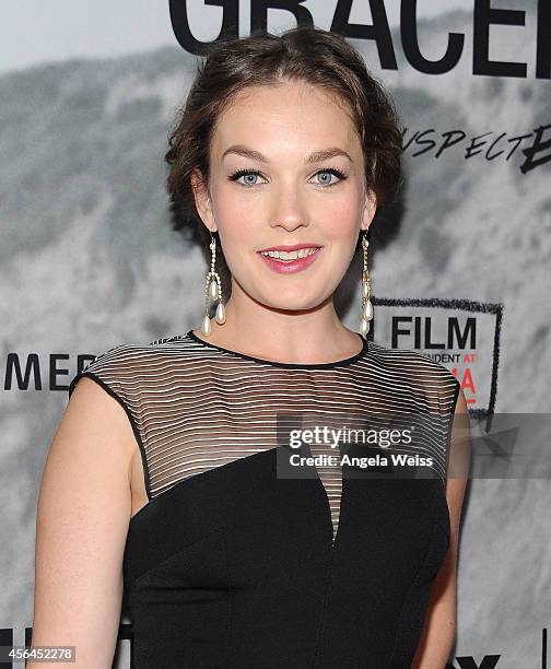 Actress Virginia Kull attends the Film Independent Screening of 'Gracepoint' at Bing Theatre at LACMA on September 30, 2014 in Los Angeles,...