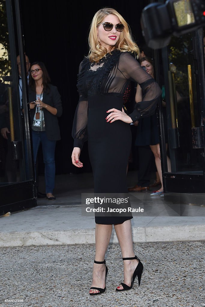 Celebrity Sighting At Paris Fashion Week, Womenswear SS 2015 : October 1st