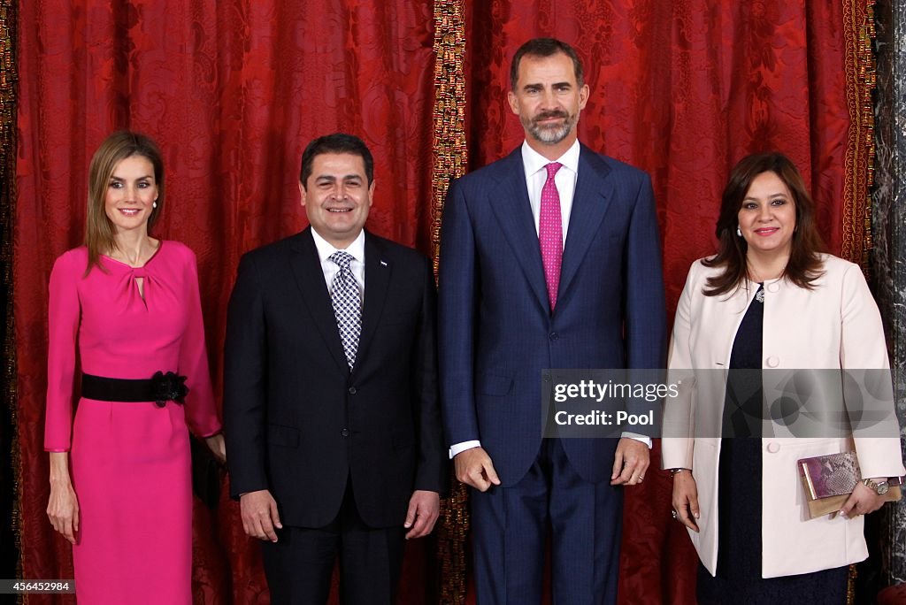 Spanish Royals Receives President of Honduras Republic in Madrid