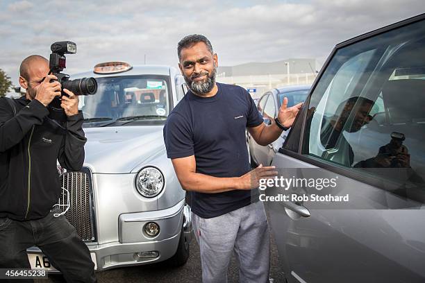 Moazzam Begg is released from Belmarsh Prison on October 1, 2014 in London, England. The Crown Prosecution Service has dropped seven...