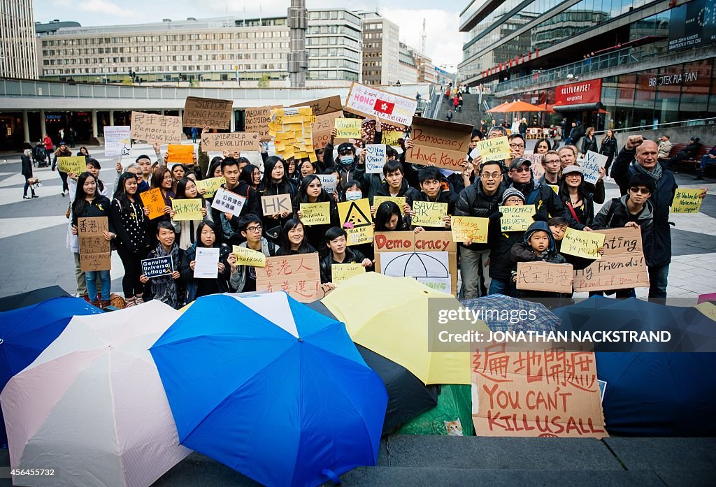 SWEDEN-POLITICS-DEMOCRACY-DEMONSTRATION-HONG KONG