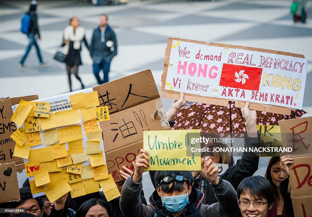 SWEDEN-POLITICS-DEMOCRACY-DEMONSTRATION-HONG KONG