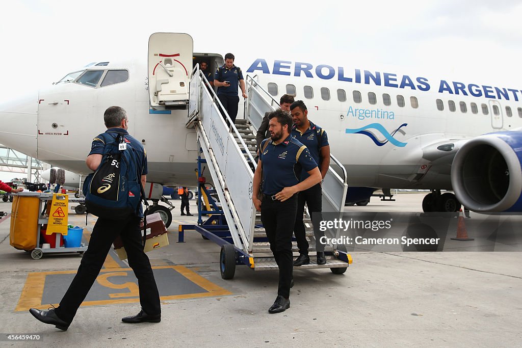 Australian Wallabies Arrive In Mendoza