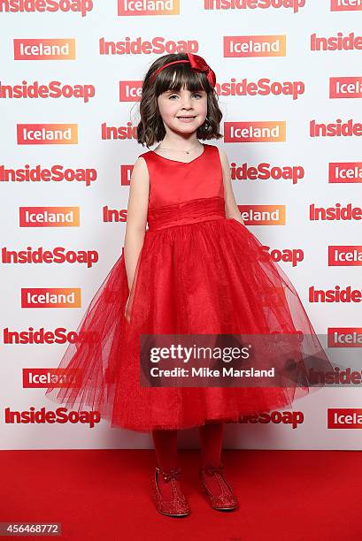 Amelia Flanagan attends the Inside Soap Awards at Dstrkt on October 1, 2014 in London, England.