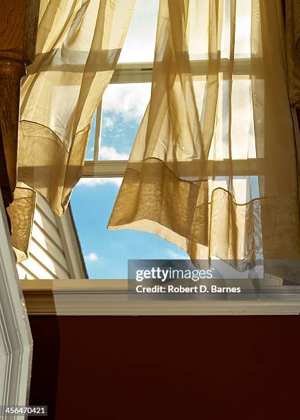 a gentle breeze - curtain blowing stock pictures, royalty-free photos & images