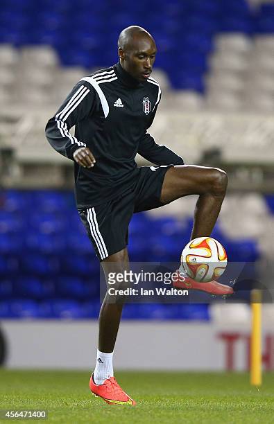 Atiba Hutchinson in action during the Europa League Besiktas Training Session at White Hart Lane on October 1, 2014 in London, United Kingdom.