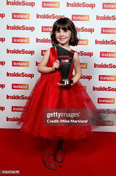 Amelia Flanagan attends the Inside Soap Awards at Dstrkt on October 1, 2014 in London, England.