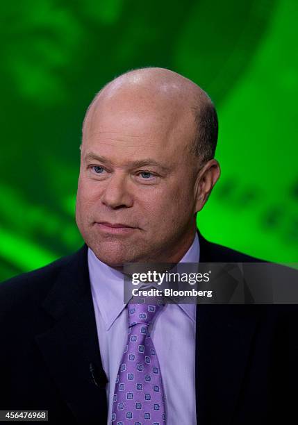 David Alan Tepper, president of Appaloosa Management LP, listens during a Bloomberg Television interview in New York, U.S., on Wednesday, Oct. 1,...