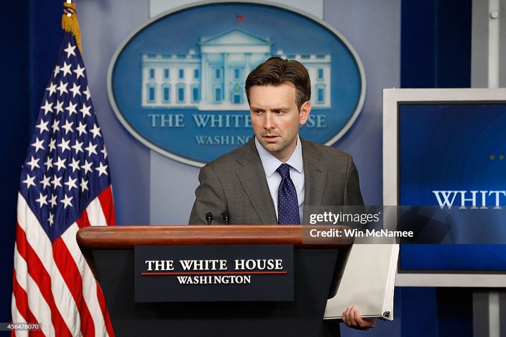 WH Press Secretary Josh Earnest Briefs The Media On Resignation Of Secret Service Director