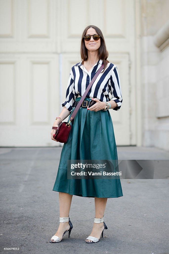 Street Style - Paris Fashion Week, Womenswear S/S 2015 : October 1st