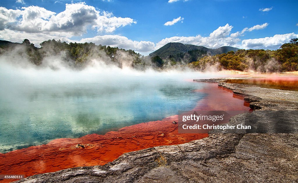 Steam rising off a geo-thermal pool