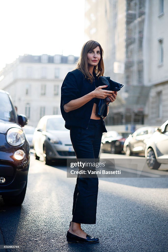 Street Style - Paris Fashion Week, Womenswear S/S 2015 : October 1st