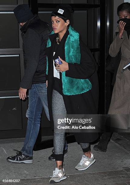 Rihanna is seen on December 13, 2013 in New York City.