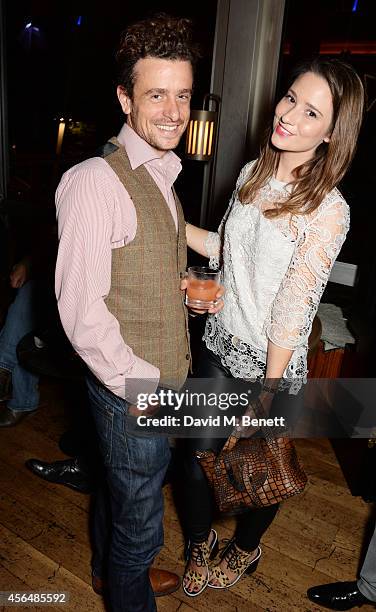 Hamish Jenkinson and Kelly Eastwood attend an after party following the press night performance of "Electra", playing at The Old Vic, at Skylon Grill...