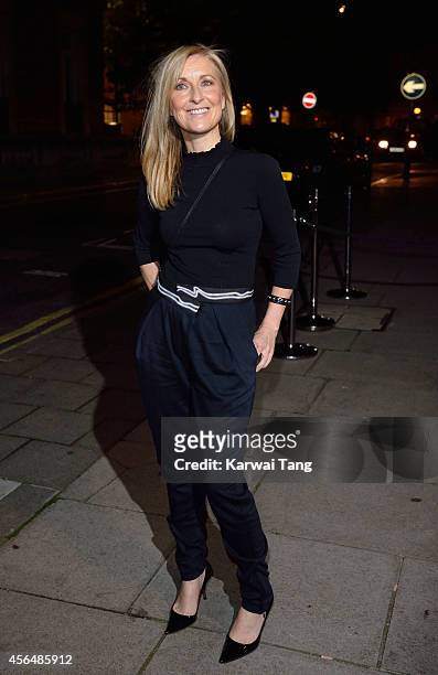 Fiona Phillips attends a celebration of Lorraine Kelly's 30 years in breakfast television at Langham Hotel on October 1, 2014 in London, England.