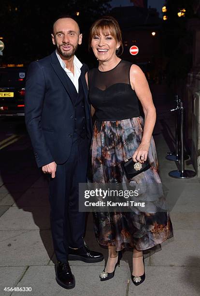 Mark Heyes and Lorraine Kelly attend a celebration of Lorraine Kelly's 30 years in breakfast television at Langham Hotel on October 1, 2014 in...