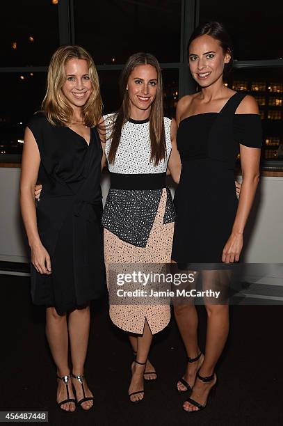 Sophie McNally, Alexi Ashe Meyers and Ariel Ashe attend The Headstrong Project "Words Of War" Benefit at Tribeca 360 on October 1, 2014 in New York...