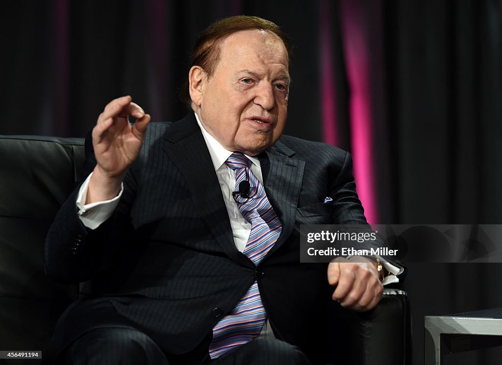 Sheldon Adelson Speaks At Global Gaming Expo In Las Vegas