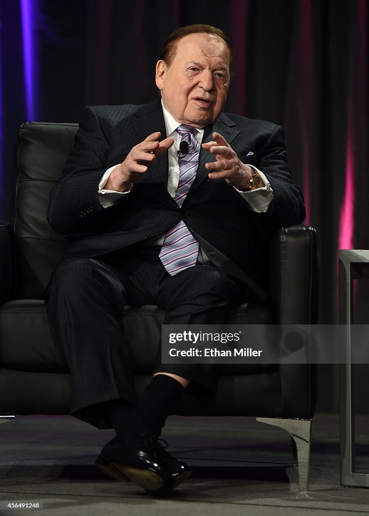 Sheldon Adelson Speaks At Global Gaming Expo In Las Vegas